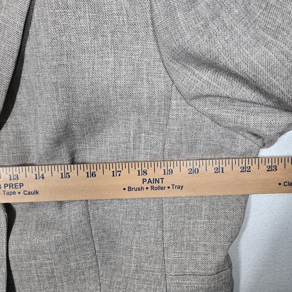 Black Label by Evan Picone Jacket Blazer sz 18 Tan Tweed Pockets Lined Career - Picture 10 of 13